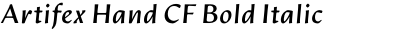Artifex Hand CF Bold Italic